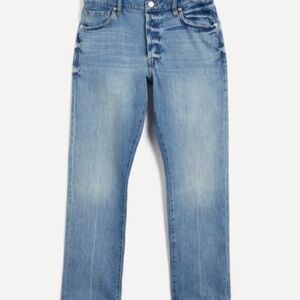 Frame Denim Blue Boyfriend Jeans with Classic Wash Le Slouch